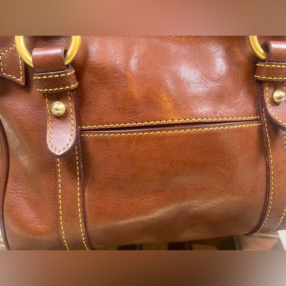 Dooney Bourke Handbag Chestnut Florentine Leather Front Pocket‎ Satchel - Picture 5 of 15